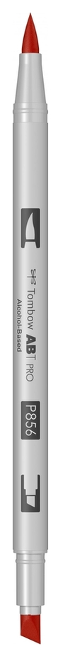 Маркер двухсторонний на спиртовой основе ABT PRO ABTP-856, китайский красный ТМ "Tombow" 3