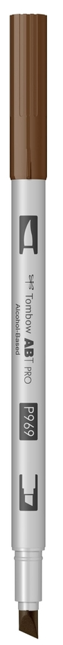 Маркер двосторонній на спиртовій основі ABT PRO ABTP-969, шоколад ТМ "Tombow" 1