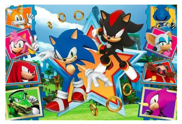 Пазл "100" - Зустрічайте Соніка/SEGA Sonic The Headgehog, Trefl, 16465 1