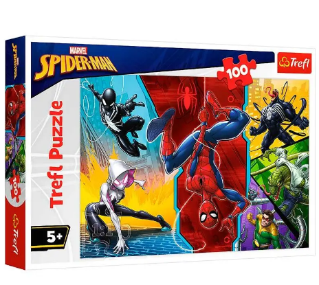 Пазл "100" - Перевернутий, Disney Marvel Spiderman, Trefl, 16347
