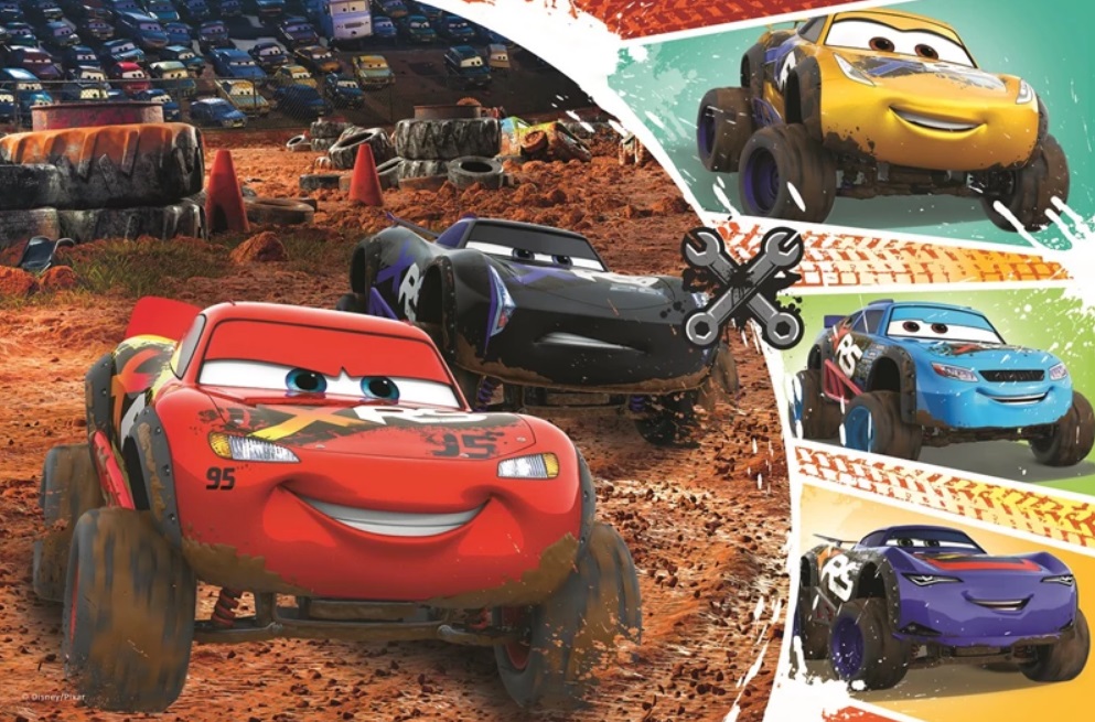 Пазл "60" - Молния Маккуин с друзьями, Disney Cars 3, Trefl, 17327 1