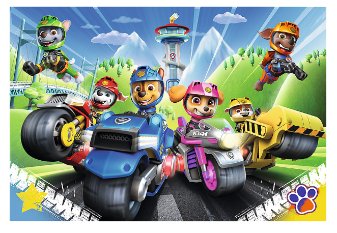 Пазл "100" - Щенячий патруль на мотоциклах / Viacom PAW Patrol, Trefl, 16430 1