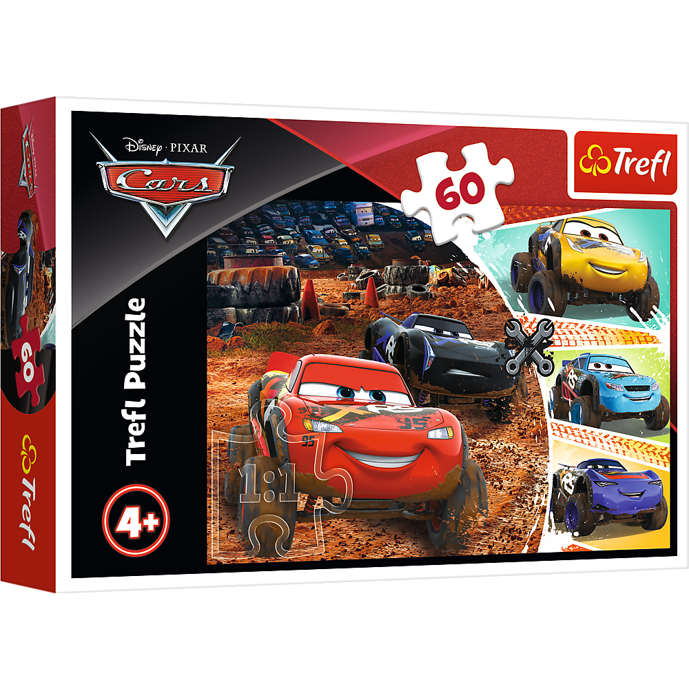 Пазл "60" - Молния Маккуин с друзьями, Disney Cars 3, Trefl, 17327