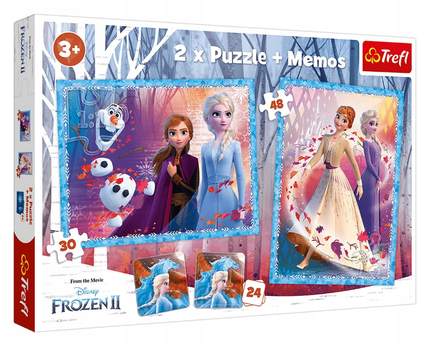 Пазл "2в1+пам`ятки "- Загадкова земля/Disney Frozen 2, Trefl 90814