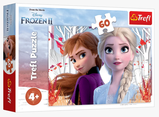 Пазл "60" - Зачарований світ Анни та Ельзи/Disney Frozen 2 Trefl, 17333