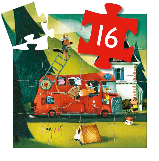 Пазл 16 "Пожежна машина", DJ07269 1