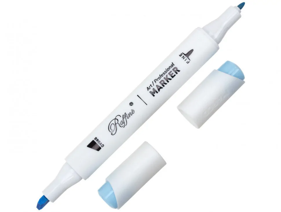 Скетч-маркер двосторонній Raffine Pastel blue (B203), 7800-6CB Marco 1