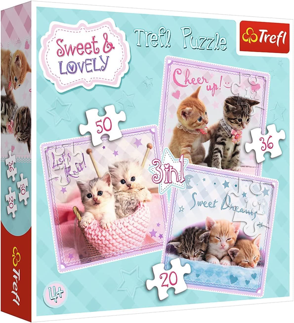 Пазл "3 в 1 mix" - Котята, Trefl, 34809