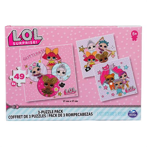 Набор из трех пазлов L.O.L. Surprise (17см*17 см, 3*49 элемента), SM98296/6052478 1