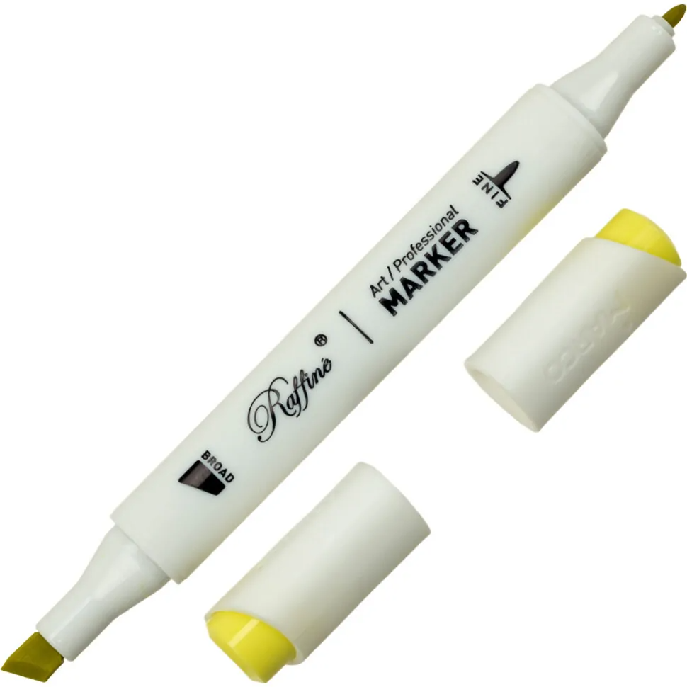Скетч-маркер двосторонній Raffine Canfria yellow (Y003), 7800-6CB Marco 1