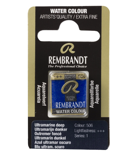 Краска акварельная Rembrandt 506 Ультрмарин темный, кювета, Royal Talens