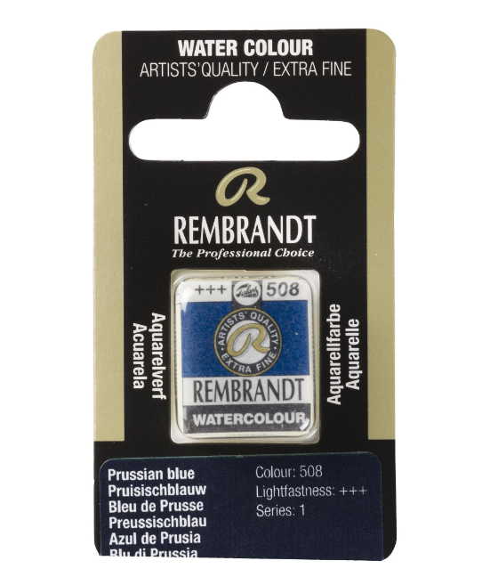 Фарба акварельна Rembrandt 508 Пруська лазур, кювета, Royal Talens