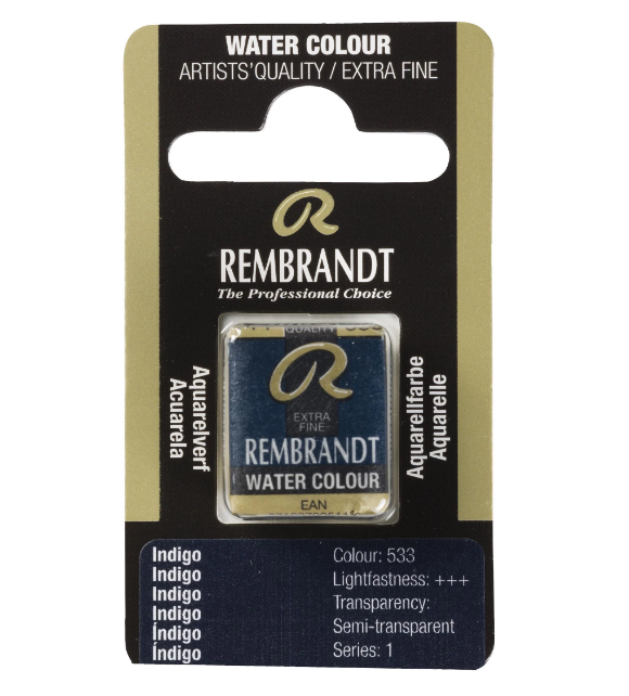Краска акварельная Rembrandt 533 Индиго, кювета, Royal Talens