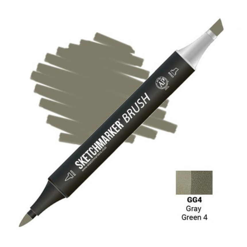 Маркер двухсторонний SKETCHMARKER Brush Серо-зеленый 4, SMB-GG4