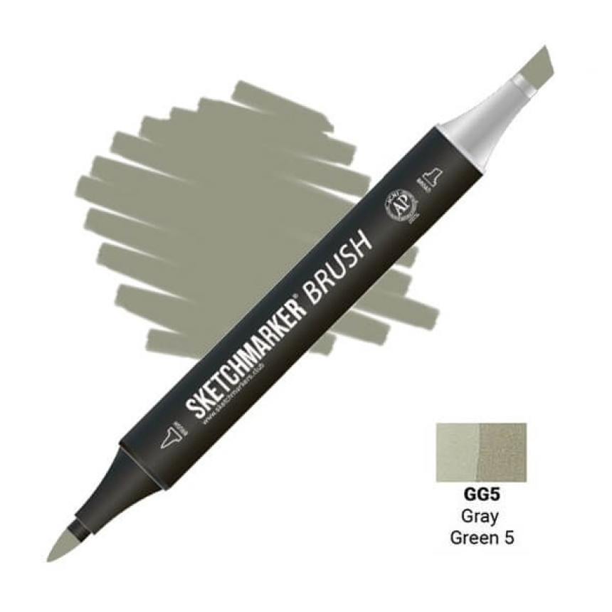 Маркер двухсторонний SKETCHMARKER Brush Серо-зеленый 5, SMB-GG5