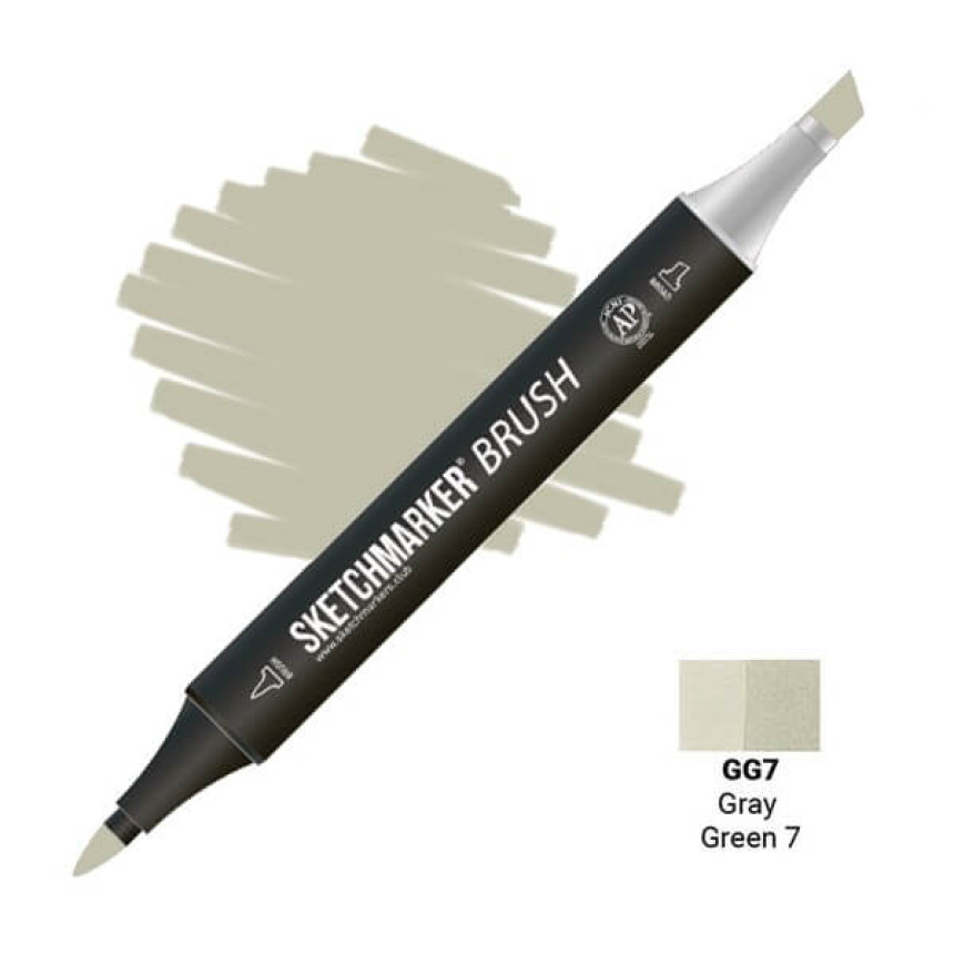 Маркер двухсторонний SKETCHMARKER Brush Серо-зеленый 7, SMB-GG7