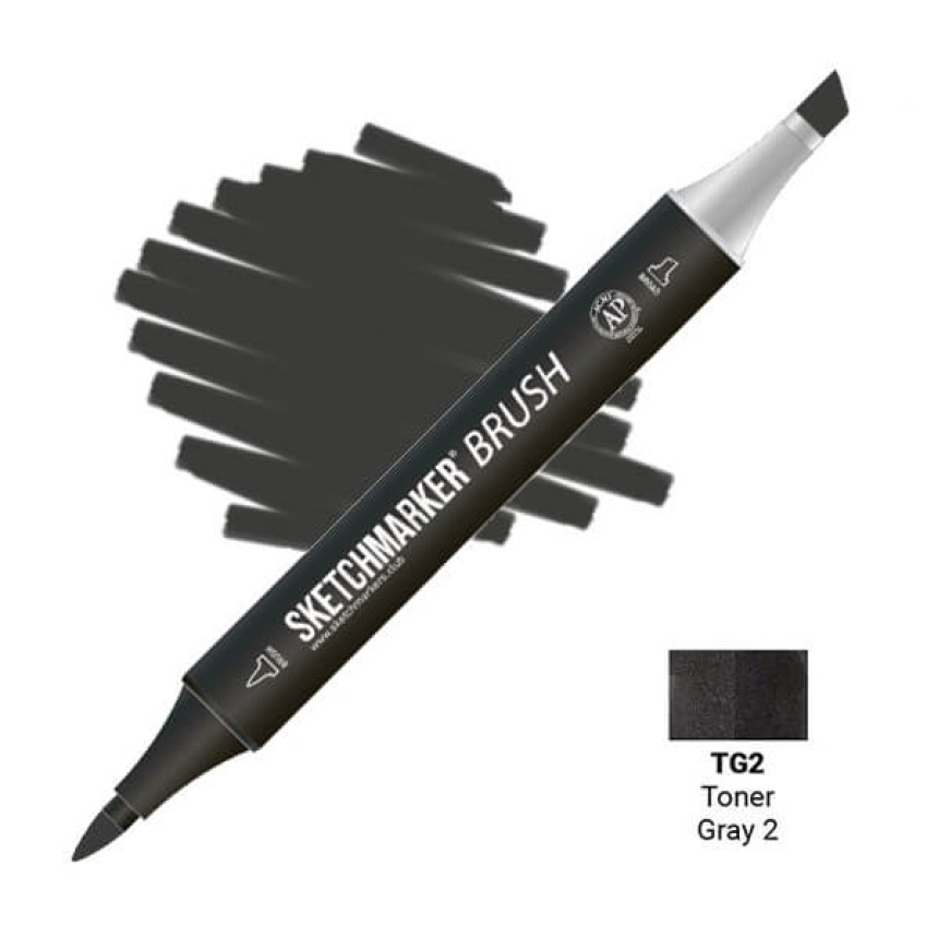 Маркер двухсторонний SKETCHMARKER Brush Тонированный серый 2, SMB-TG2