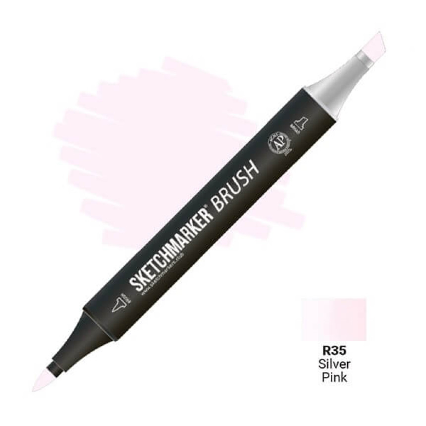 Маркер двосторонній SKETCHMARKER Brush Сріблясто-рожевий, SMB-R35