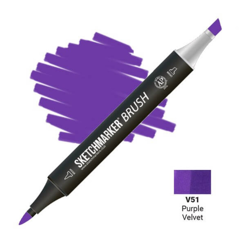 Маркер двухсторонний SKETCHMARKER Brush Фиолетовый бархат, SMB-V51