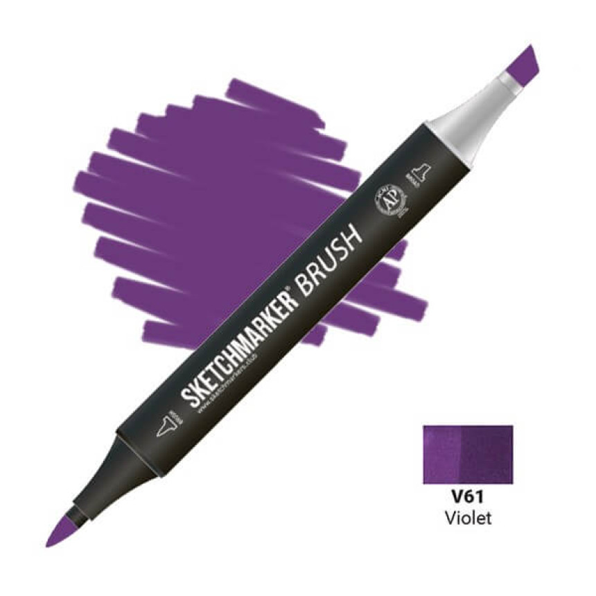 Маркер двухсторонний SKETCHMARKER Brush Фиолетовый, SMB-V61