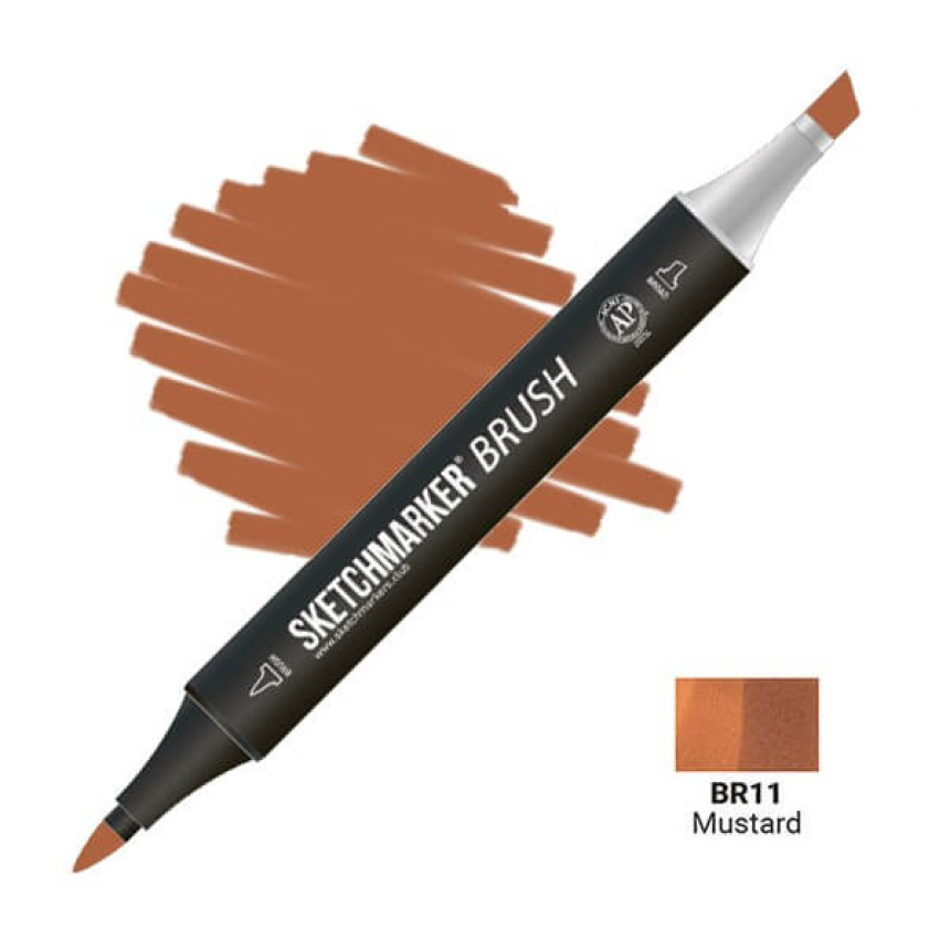 Маркер двосторонній SKETCHMARKER Brush Гірчиця, SMB-BR11