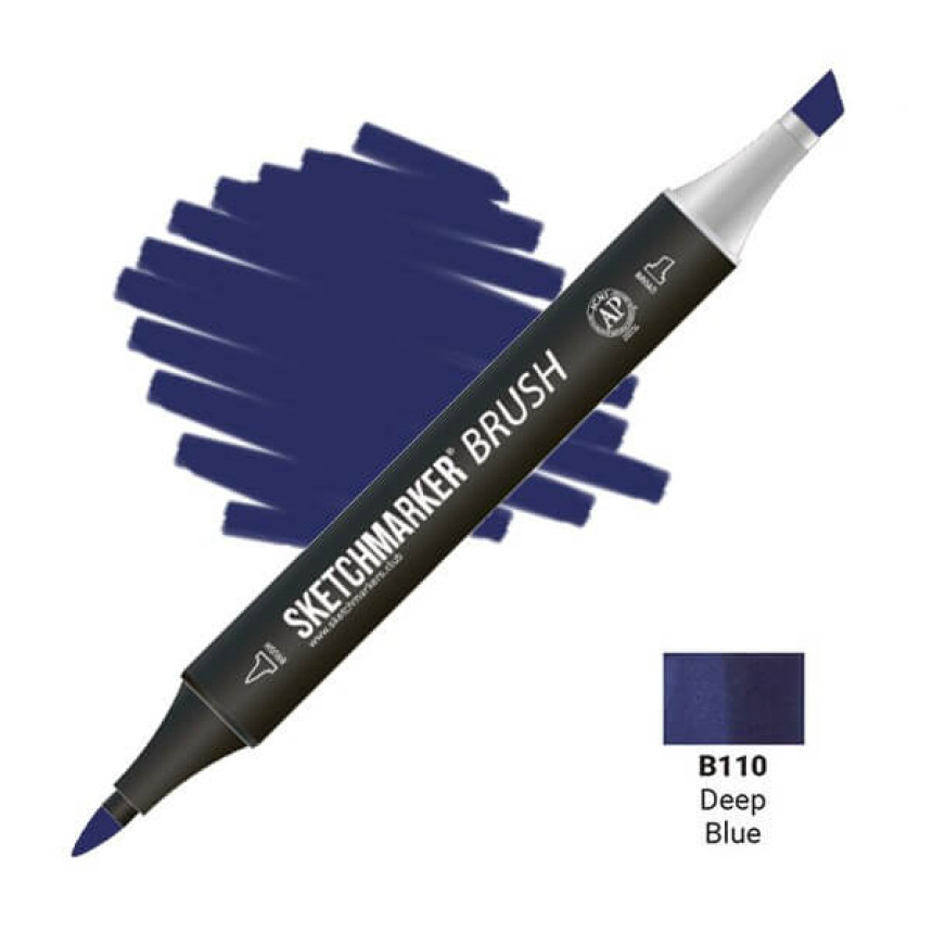 Маркер двосторонній SKETCHMARKER Brush Глибокий синій, SMB-B110