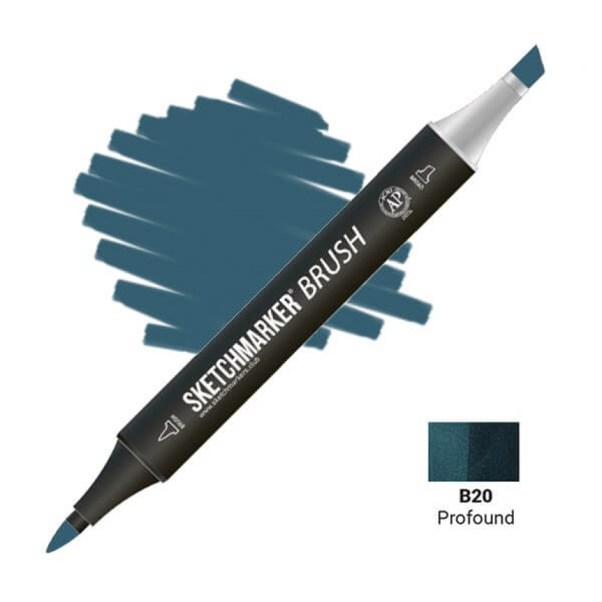 Маркер двосторонній SKETCHMARKER Brush Глибоководний, SMB-B20