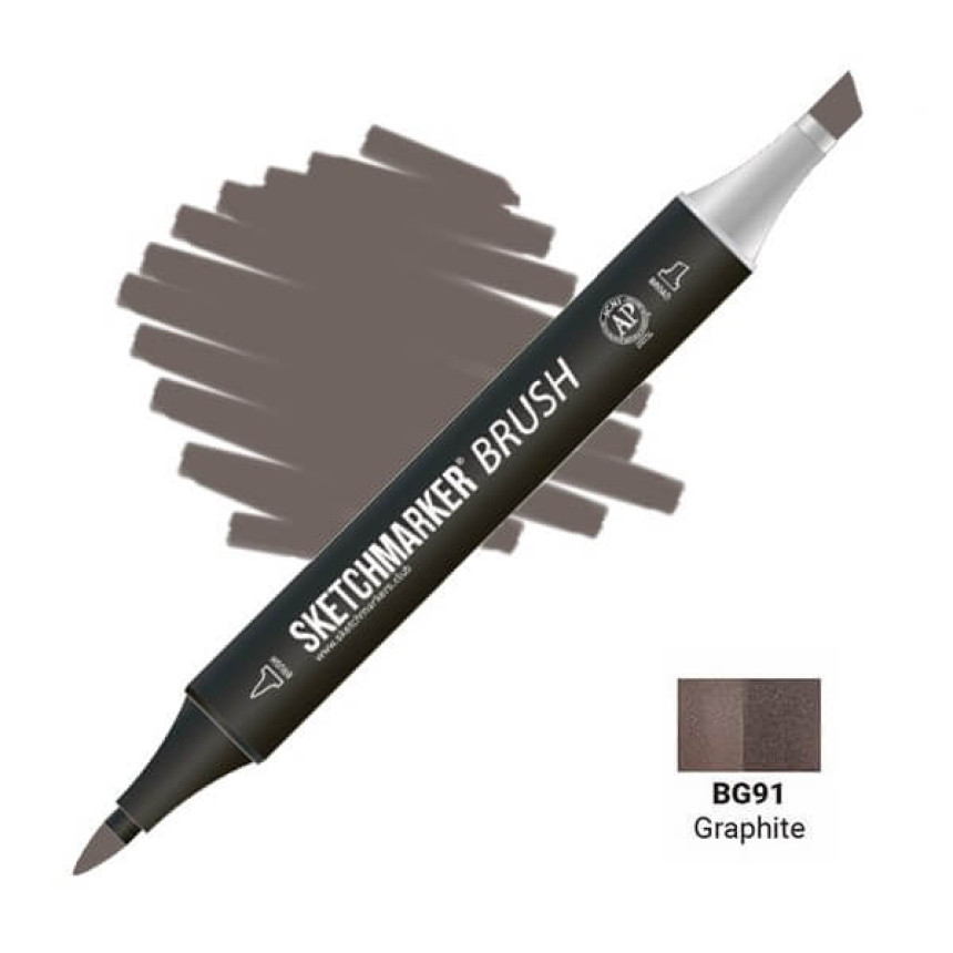 Маркер двосторонній SKETCHMARKER Brush Графіт, SMB-BG91