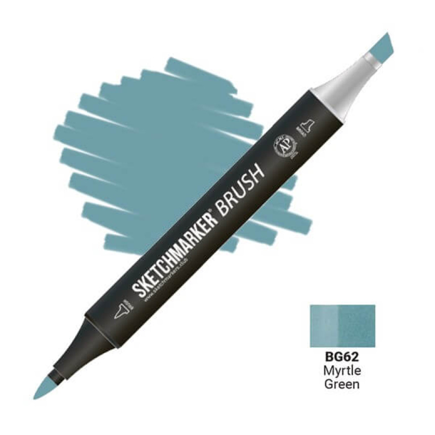 Маркер двосторонній SKETCHMARKER Brush Зелений мирт, SMB-BG62