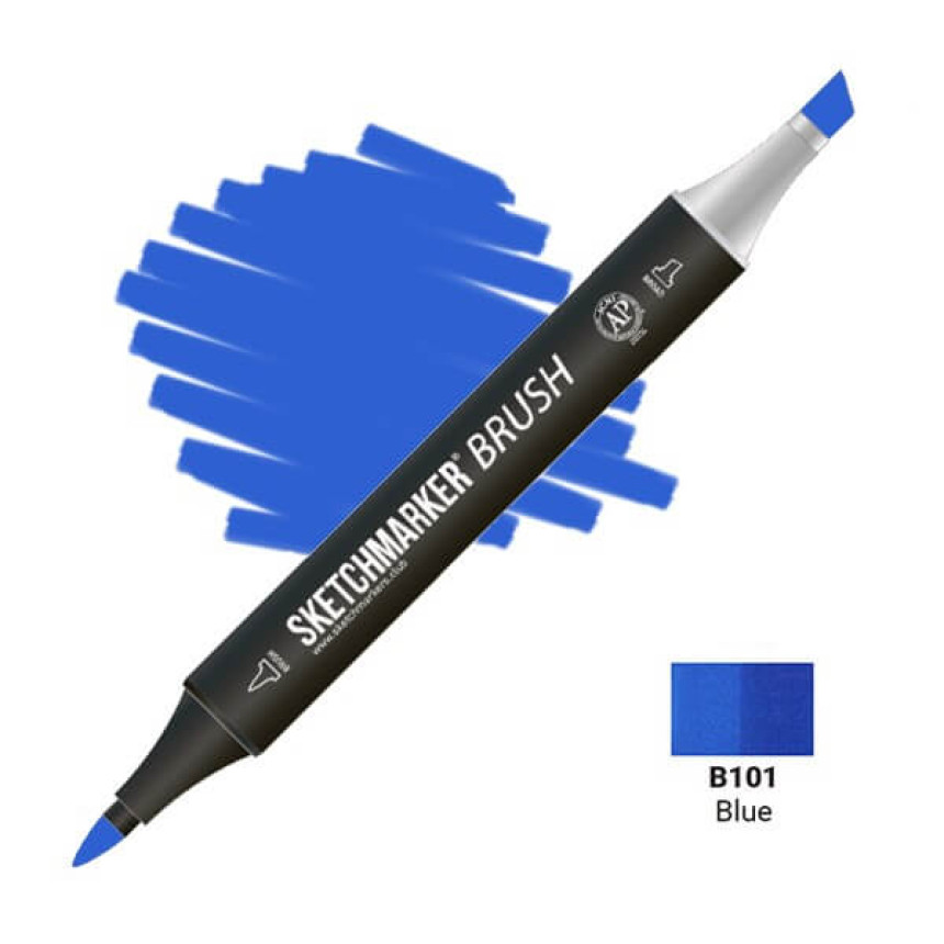 Маркер двосторонній SKETCHMARKER Brush Синій, SMB-B101