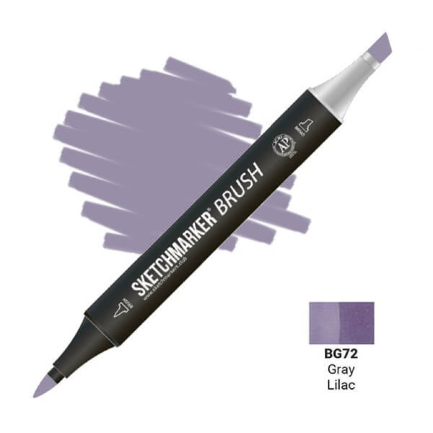 Маркер двусторонний SKETCHMARKER Brush Серовато-сиреневый, SMB-BG72