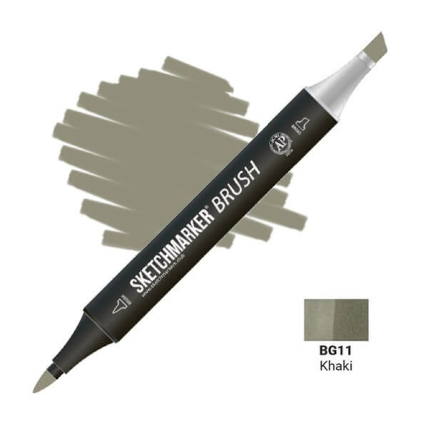 Маркер двосторонній SKETCHMARKER Brush Хакі, SMB-BG11