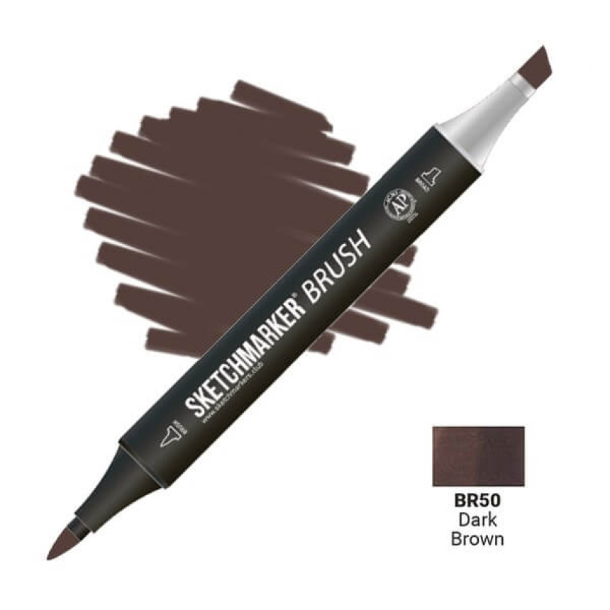 Маркер двосторонній SKETCHMARKER Brush Темно-коричневий, SMB-BR50