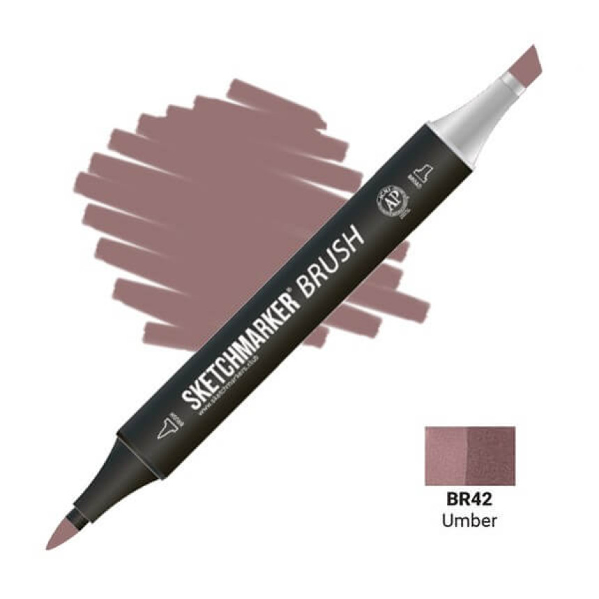 Маркер двосторонній SKETCHMARKER Brush Умбра, SMB-BR42
