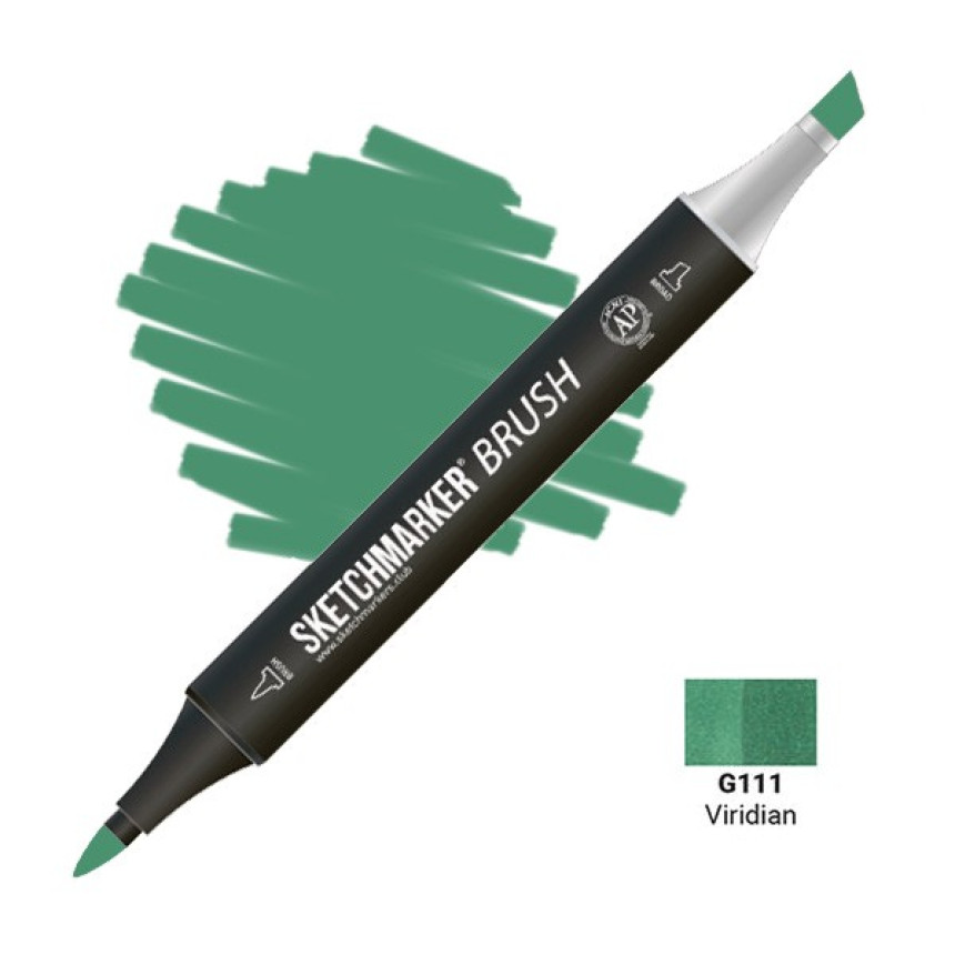 Маркер двосторонній SKETCHMARKER Brush Блакитно-зелений, SMB-G111