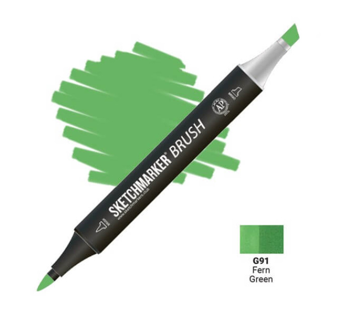 Маркер двосторонній SKETCHMARKER Brush Зелена папороть, SMB-G91