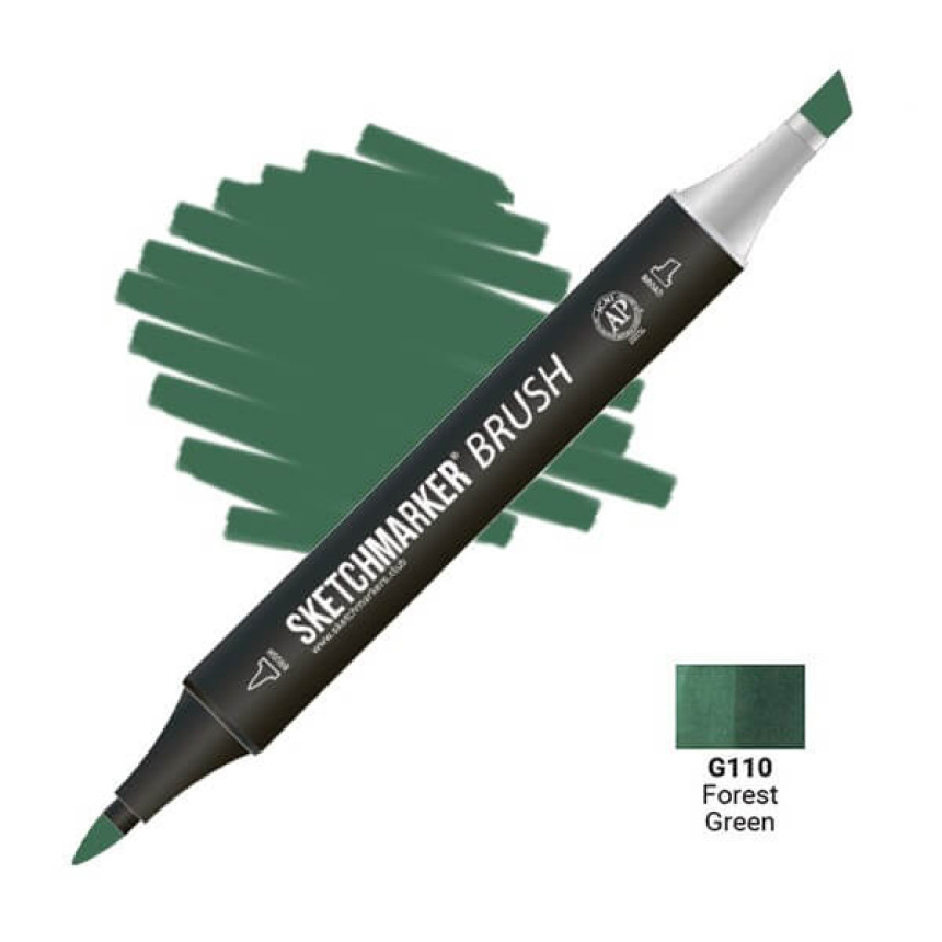 Маркер двосторонній SKETCHMARKER Brush Зелений ліс, SMB-G110