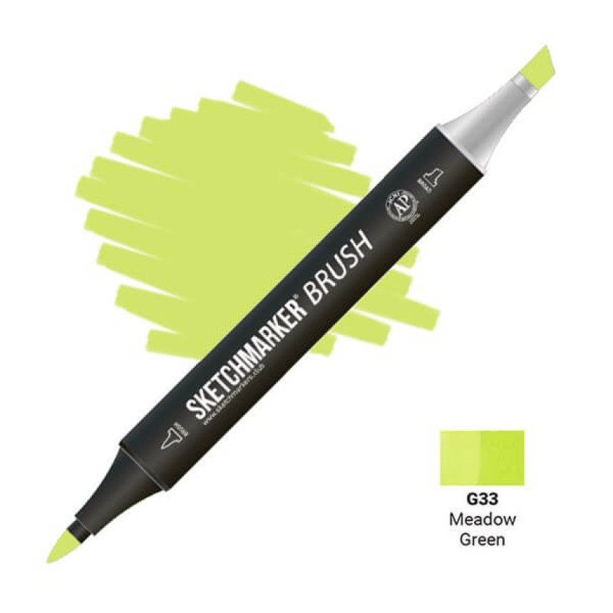 Маркер двосторонній SKETCHMARKER Brush Зелений луг, SMB-G33