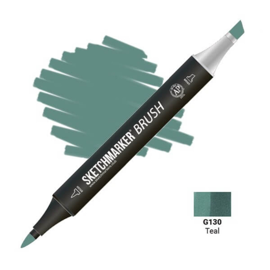 Маркер двосторонній SKETCHMARKER Brush Зеленувато-блакитний, SMB-G130