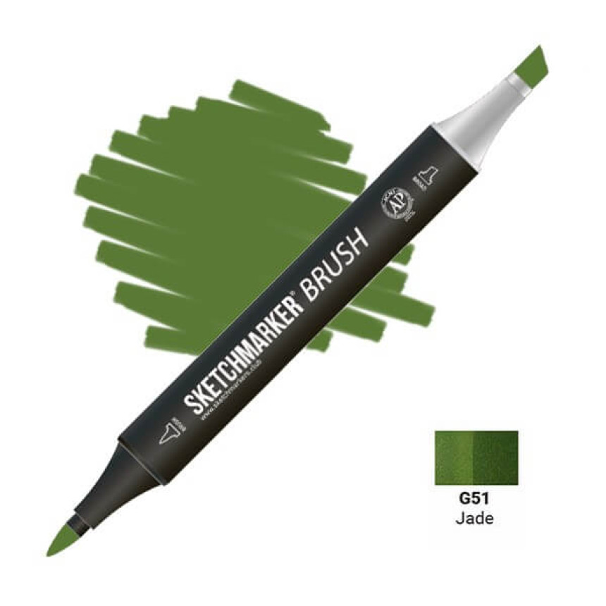 Маркер двосторонній SKETCHMARKER Brush Нефрит, SMB-G51