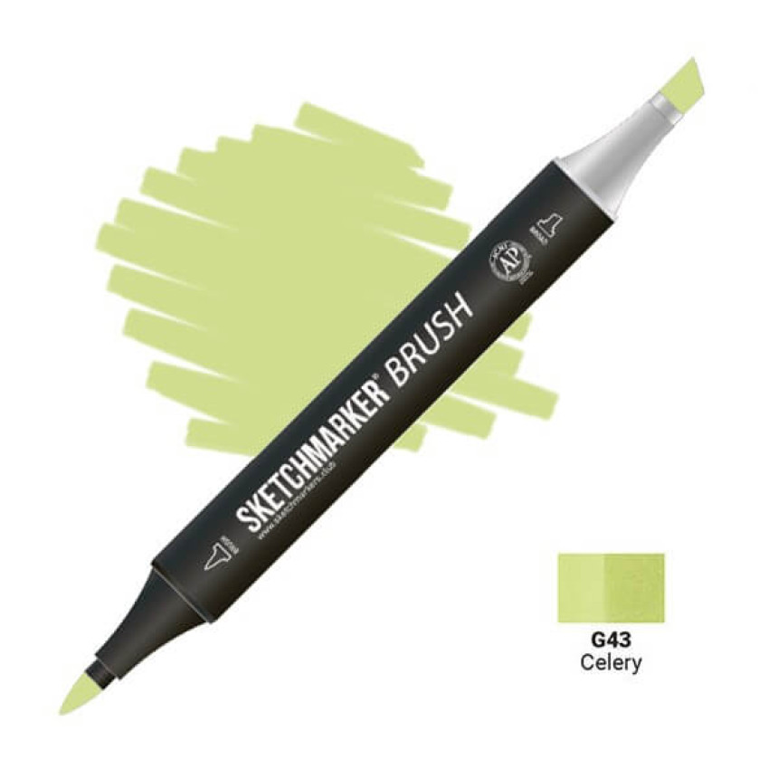 Маркер двухсторонний SKETCHMARKER Brush Сельдерей, SMB-G43