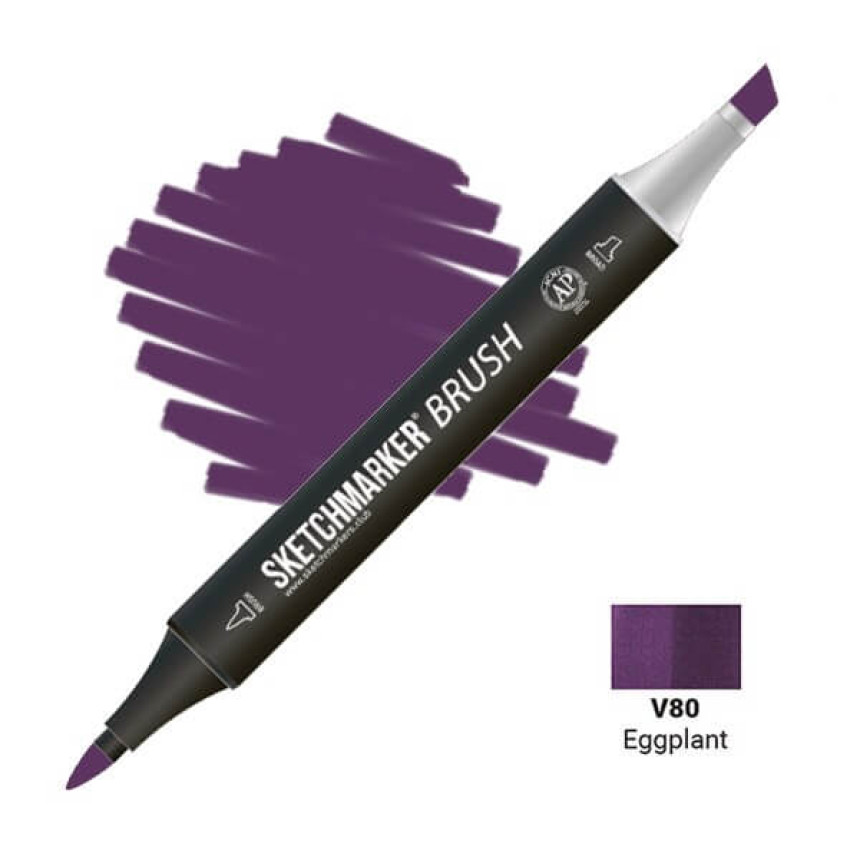 Маркер двосторонній SKETCHMARKER Brush Баклажан, SMB-V80