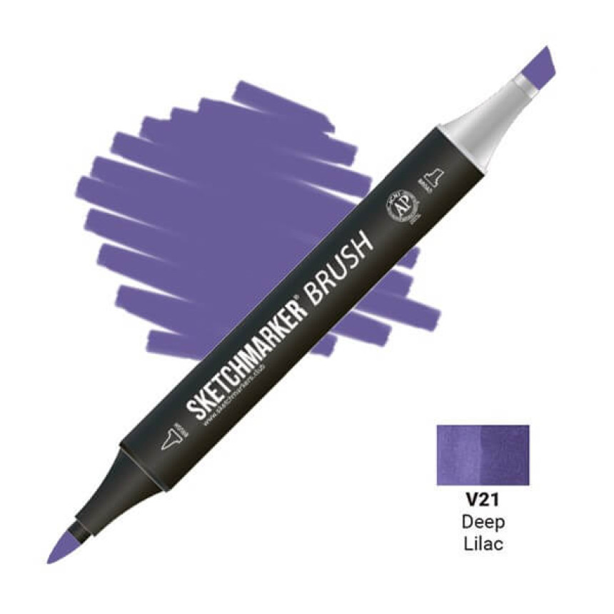 Маркер двосторонній SKETCHMARKER Brush Глибокий бузковий, SMB-V21