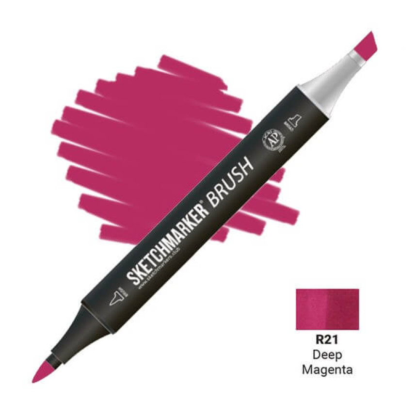 Маркер двусторонний SKETCHMARKER Brush Глубокий пурпурный, SMB-R21