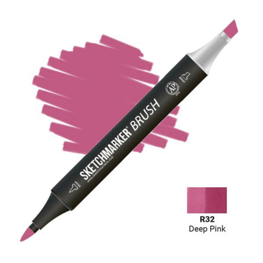 Маркер двусторонний SKETCHMARKER Brush Глубокий розовый, SMB-R32