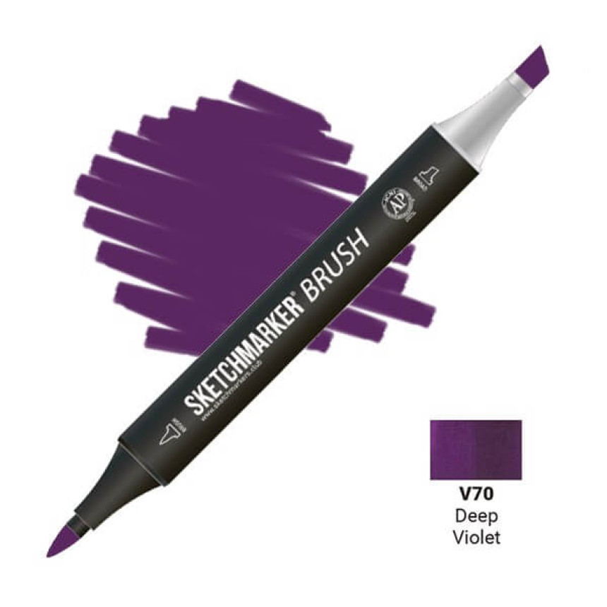 Маркер двосторонній SKETCHMARKER Brush Глибокий фіолетовий, SMB-V70