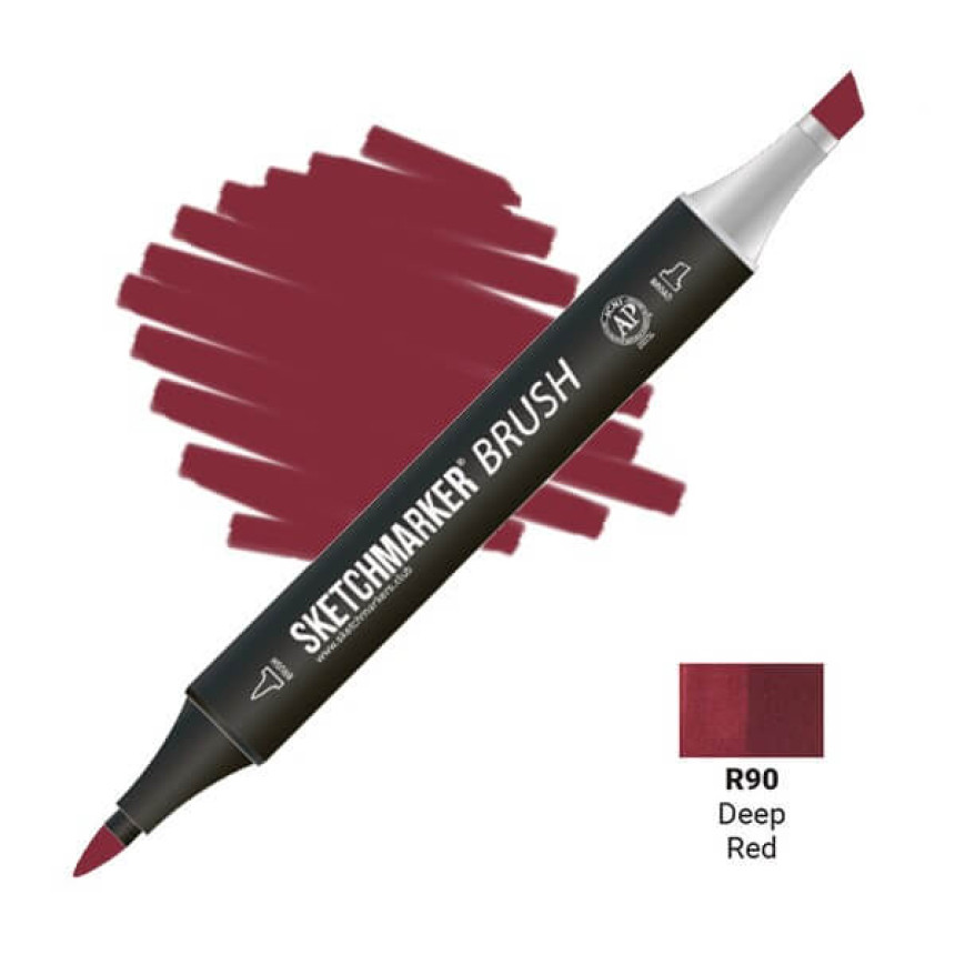 Маркер двосторонній SKETCHMARKER Brush Глибокий червоний, SMB-R90