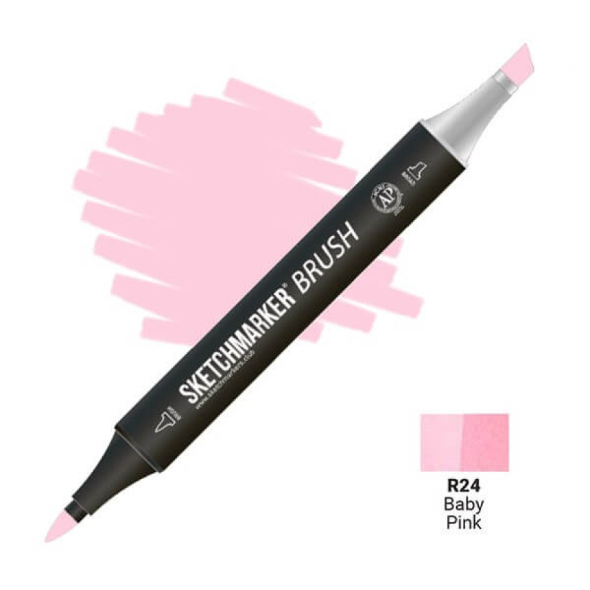 Маркер двосторонній SKETCHMARKER Brush Дитячий рожевий, SMB-R24