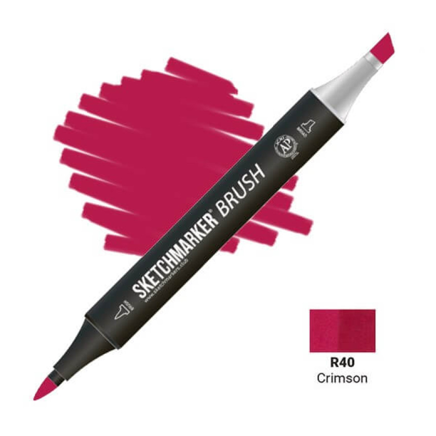 Маркер двухсторонний SKETCHMARKER Brush Малиновый, SMB-R40