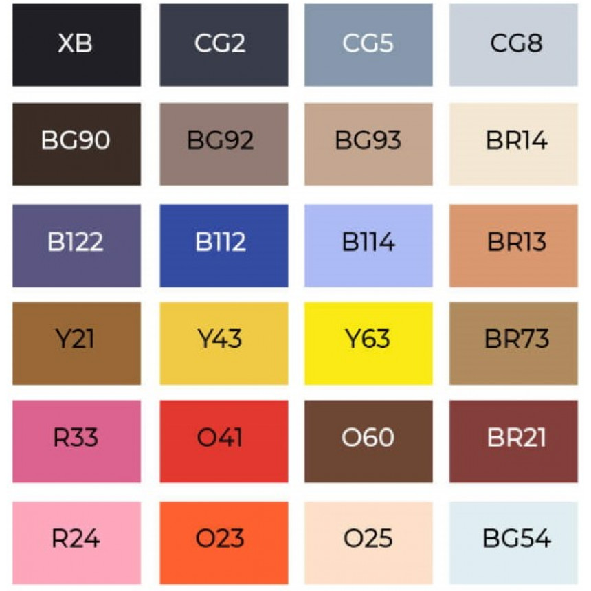 Набор маркеров SKETCHMARKER Brush "Шаг 2" 24 шт, SMB-24STEP2 1